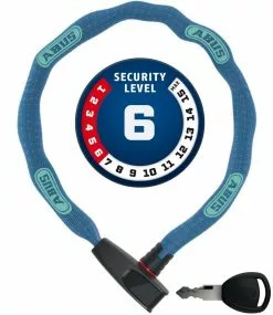 ABUS Catena 6806K/75 ...bitte Farbe Wählen -Fahrradzubehör Verkäufe 2023 Abus Kettenschloss Catena 6806 K 75B neon blue blau Securitylevel 6 4003318825132