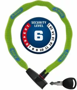ABUS Catena 6806K/75 ...bitte Farbe Wählen -Fahrradzubehör Verkäufe 2023 Abus Kettenschloss Catena 6806 K 75B neon green gruen Securitylevel 6 4003318825149