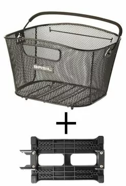Basil Bold-M Quer Engmaschig Schwarz Mit I-Rack-1 Adapter