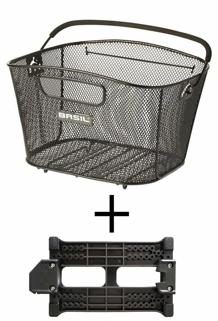 Basil Bold-M Quer Engmaschig Schwarz Mit I-Rack-2 Adapter
