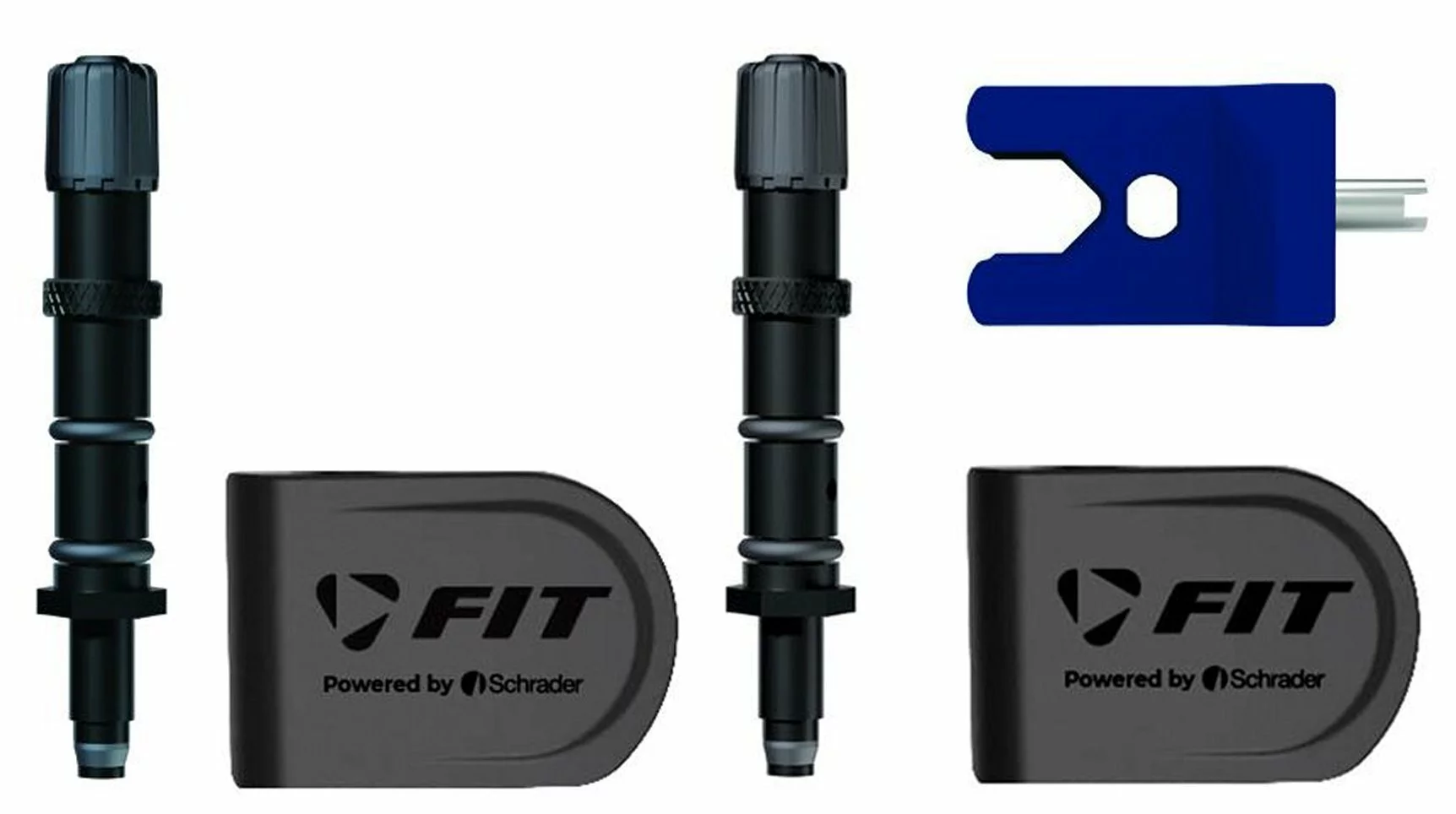 Biketec Reifendrucksensor FIT AV / Autoventil / Schrader 2er Set Für Vorder- Und Hinterrad 2 Biketec Reifendrucksensor FIT AV / Autoventil / Schrader 2er Set Für Vorder- Und Hinterrad – Bild 2