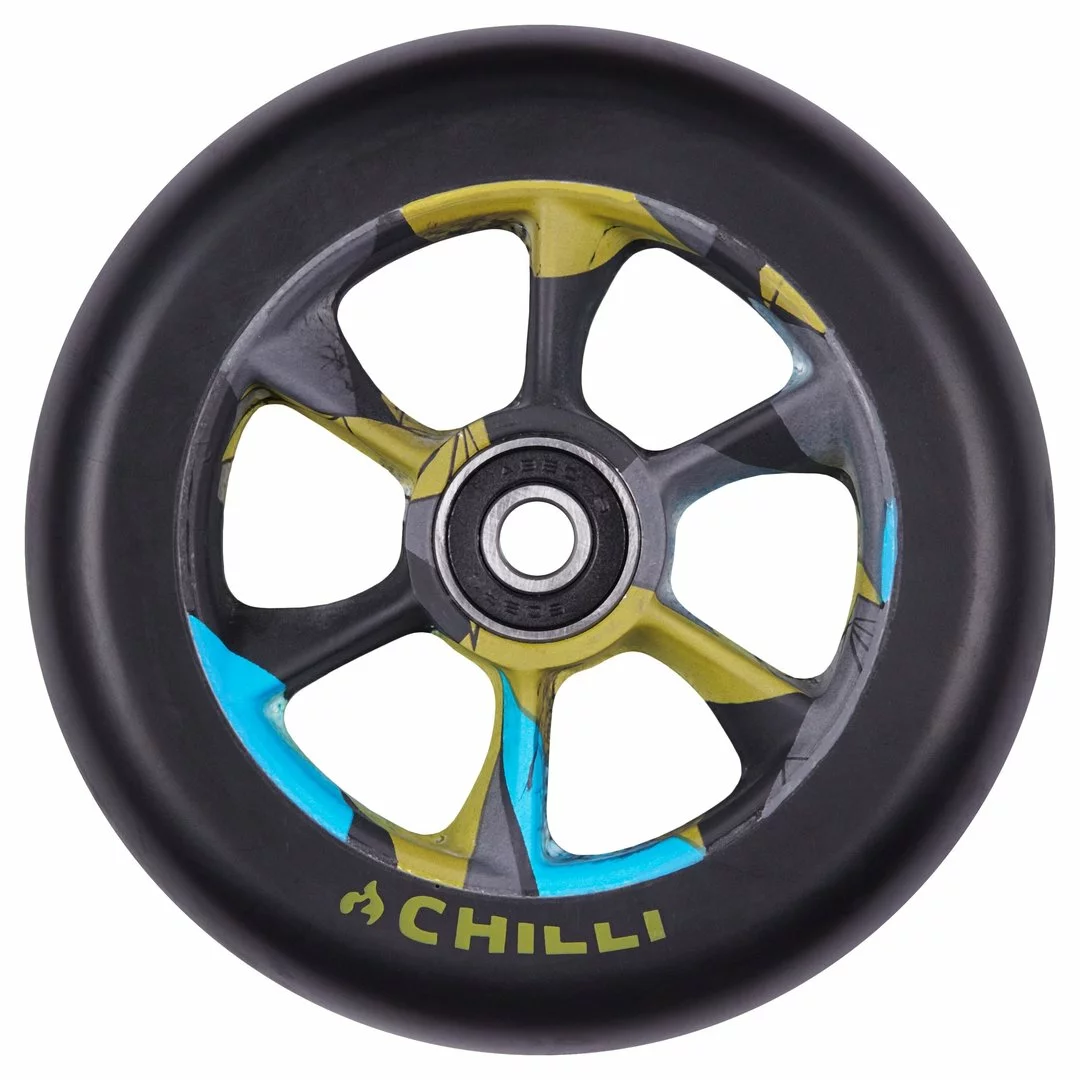 Chilli Pro Scooter Ersatzrolle Wheel Turbo 110mm Black PU / Urban Jungle Core 1 Chilli Pro Scooter Ersatzrolle Wheel Turbo 110mm Black PU / Urban Jungle Core