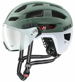 Uvex Finale-Visor-Vario 52-57cm / 56-61cm -Fahrradzubehör Verkäufe 2023 Helm Uvex Finale Visor Vario moss green cloud matt 52 57cm S4109770415 4043197359267