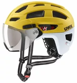 Uvex Finale-Visor 52-57cm / 56-61cm -Fahrradzubehör Verkäufe 2023 Helm Uvex Finale Visor Vario sunbee cloud matt 52 57cm S4107531115 4043197359243