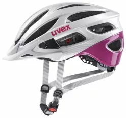 Uvex True 52-55cm / 55-58cm -Fahrradzubehör Verkäufe 2023 Helm Uvex True silver fuchsia 52 55cm S4100530415 4043197338668