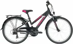 Pegasus Avanti 2021 18-Gang -Fahrradzubehör Verkäufe 2023 Pegasus Avanti 2021 24 Zoll 18 Gang Kettenschaltung Trapez schwarz matt pink weiss 526 77632