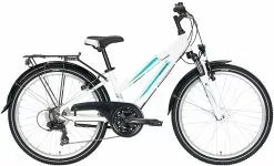 Pegasus Avanti 2021 18-Gang -Fahrradzubehör Verkäufe 2023 Pegasus Avanti 2021 24 Zoll 18 Gang Kettenschaltung Trapez weiss tuerkis silber 526 77732
