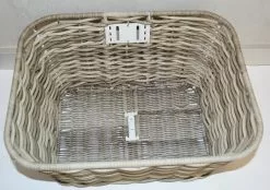 Pegasus Tourina Vorderrad-Korb Geflochten-breit Grau -Fahrradzubehör Verkäufe 2023 Pegasus Korb Tourina 2017 grau 050 21408 oben