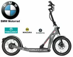 BMW X2City E-Scooter 10 BMW X2City E-Scooter -Fahrradzubehör Verkäufe 2023 Scooter E Roller BMW X2City Pedelec moonwalk grey glossy KW074 DBM599